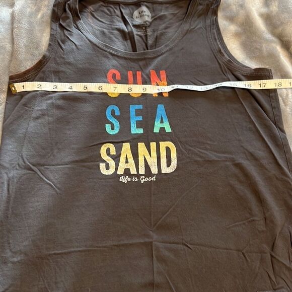 LIFE Is Good Women’s Tank Top. Medium - Picture 3 of 8